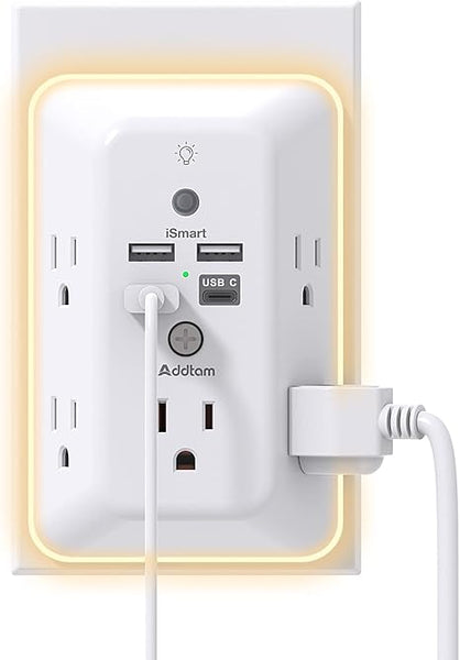 Outlet Extender with Night Light
